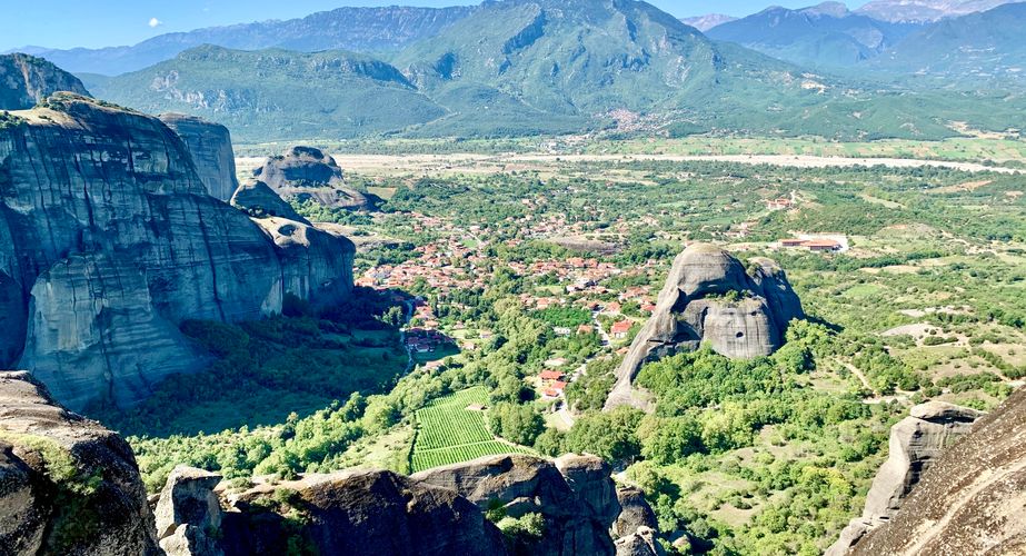 Uitzicht Meteora rotsen